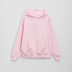 Jasnoróżowa bluza z kapturem loose fit House