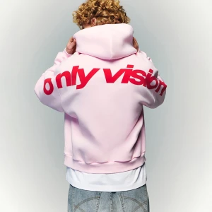 Jasnoróżowa bluza z nadrukiem na plecach only vision House