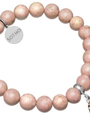 Jasnoróżowa bransoletka marmur kryształ Vintage Rose SWAROVSKI® ELEMENTS SOTHO