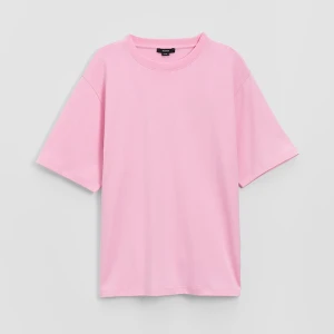 Jasnoróżowa koszulka basic z okrągłym dekoltem House