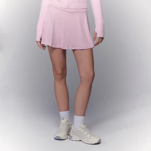 Jasnoróżowa spódniczka mini ULTRAFLEX z wszytymi spodenkami House