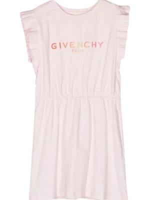Jasnoróżowa Sukienka Bez Rękawów z Haftem Givenchy