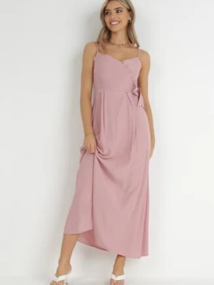 Jasnoróżowa Sukienka Clalirea r&f fashion