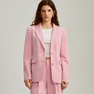 Jasnoróżowa taliowana marynarka jednorzędowa House