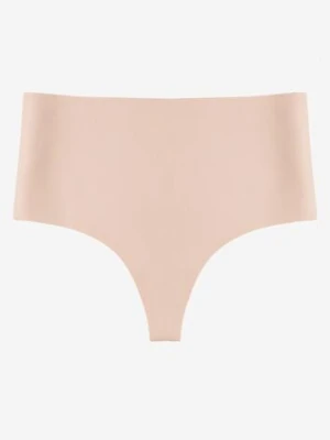 Jasnoróżowe Bezszwowe Majtki High Waist Kolunea