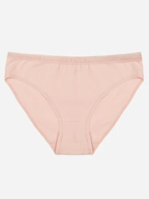 Jasnoróżowe Majtki Figi z Bawełną i Ozdobnymi Napisami Phioreia han