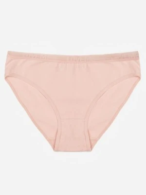Jasnoróżowe Majtki Figi z Bawełny z Napisem Love Adririn