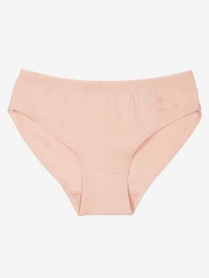 Jasnoróżowe Majtki z Bawełny Typu Figi Afitia love magnolia