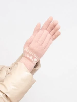 Jasnoróżowe rękawiczki damskie Shelvt