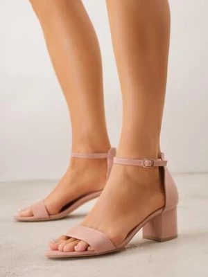 Jasnoróżowe Sandały Vices na Obcasie w Klasycznym Stylu Jelhiris