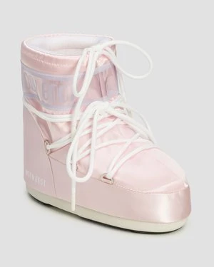 Jasnoróżowe śniegowce Damskie Moon Boot Icon Low Pearly