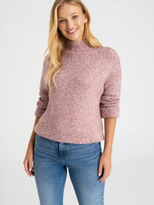 Jasnoróżowy sweter z półgolfem Greenpoint