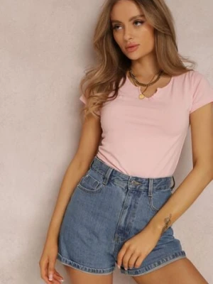 Jasnoróżowy T-shirt Amarhyse glo-story