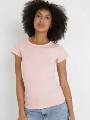 Jasnoróżowy T-shirt Gathanthei glo-story