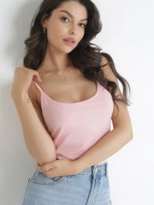 Jasnoróżowy Top Bawełniany Oriphisei glo-story