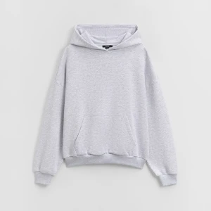 Jasnoszara bluza basic z kapturem House