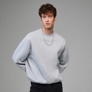 Jasnoszara bluza crewneck loose fit House