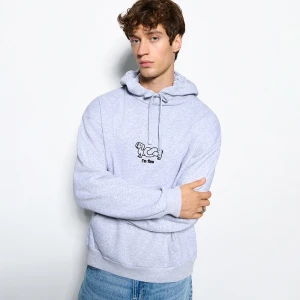 Jasnoszara bluza z haftem I'm fine House