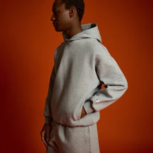 Jasnoszara bluza z kapturem i skośnymi kieszeniami House