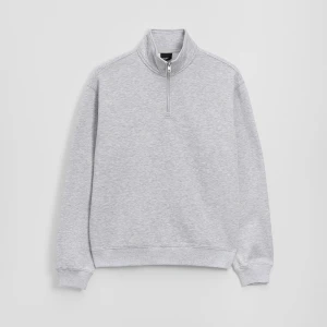 Jasnoszara bluza ze stójką i zamkiem House