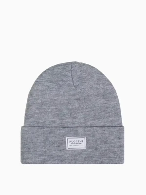 Jasnoszara czapka beanie Puccini
