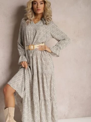 Jasnoszara Sukienka Callinele r&f fashion