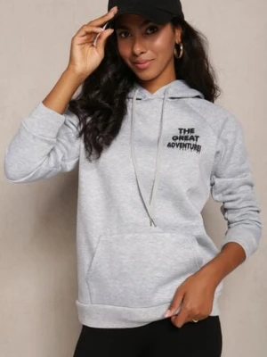 Jasnoszara Wsuwana Bluza z Kapturem Sivame h&s