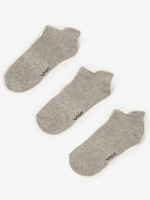 Jasnoszare Bawełniane Skarpety 3 Pack z Napisami Folindria