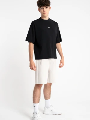 Jasnoszare krótkie spodenki dresowe bez nadruków Reporter