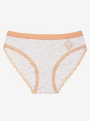Jasnoszare Majtki z Bawełny Typu Figi Pilliora love magnolia