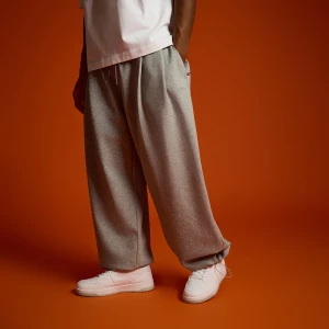 Jasnoszare spodnie dresowe baggy fit z regulacją House