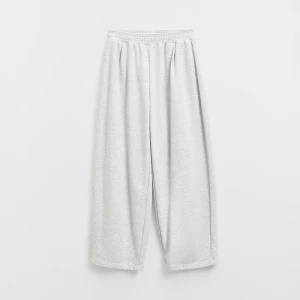 Jasnoszare spodnie dresowe barrel z wysokim stanem House