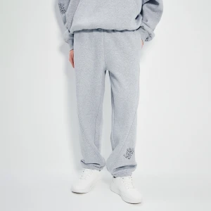 Jasnoszare spodnie dresowe z haftem w stylu graffiti House