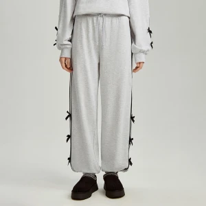 Jasnoszare spodnie dresowe z kokardkami House