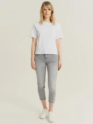 Jasnoszare spodnie jeansowe 7/8 Greenpoint