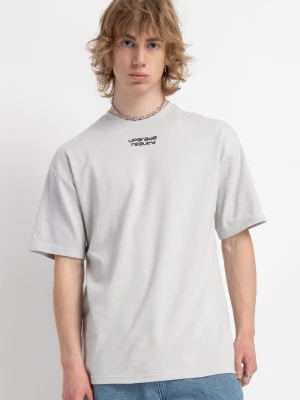 Jasnoszary t-shirt z grubszej dzianiny interlok Reporter