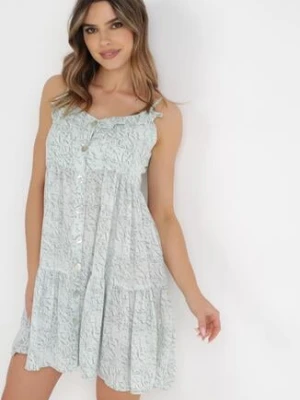 Jasnozielona Sukienka Typhotis r&f fashion