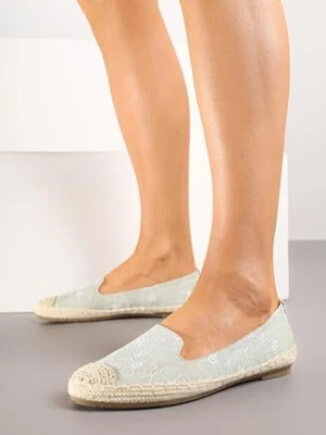Zdjęcie produktu Jasnozielone Espadryle w Kwiaty z Plecionką Raloria