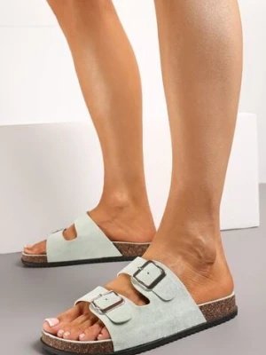 Jasnozielone Klapki Dorinore