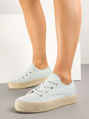 Jasnozielone Trampki Ozdobione Plecionką Filatera bellucci