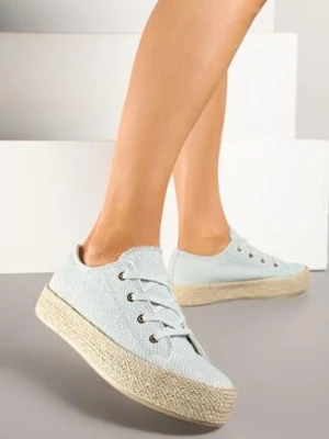 Jasnozielone Trampki z Ozdobną Plecionką Filarra bellucci