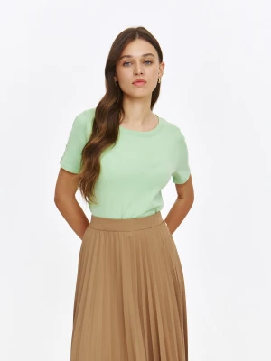 Jasnozielony sweter z krótkim rękawem Top Secret