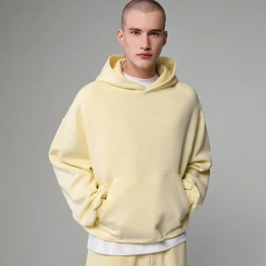 Jasnożółta bluza z kapturem o kroju bombki House