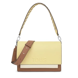 Jasnożółta Średnia Torebka Na Ramię Audree Saffiano - Tous