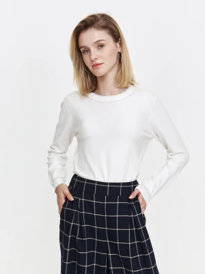 Jasny sweter ze srebrną nicią Top Secret