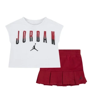 Jordan JDG Pleated Shirt Set uniseks Rampersy i zestawy dla niemowląt czerwony rozmiar Odzież