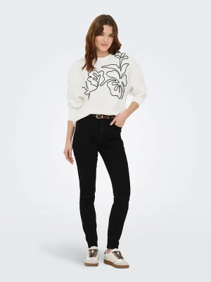 JDY Bluza "Canoa" w kolorze biało-różowym rozmiar: XS
