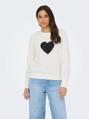 JDY Bluza "Paris" w kolorze kremowo-czarnym rozmiar: S
