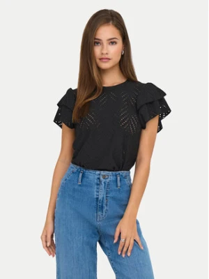 JDY Bluzka Carla 15351452 Czarny Regular Fit