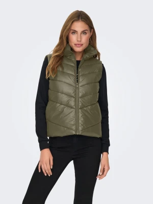 JDY Kamizelka pikowana w kolorze khaki rozmiar: L